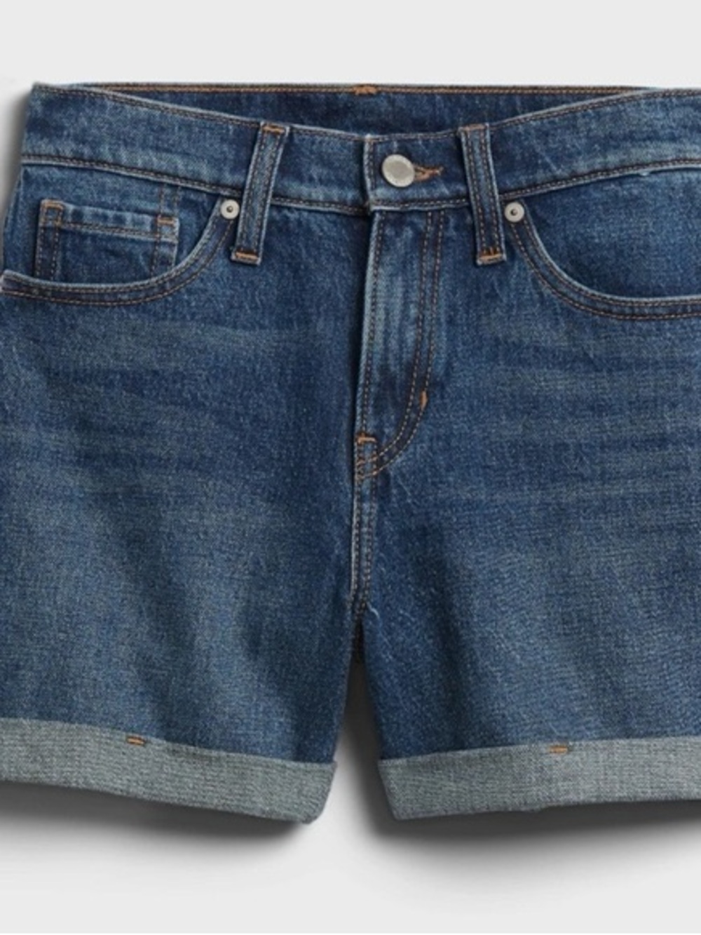 Banana Republic high rise Medium Blue Rolled Cuff Denim Shorts